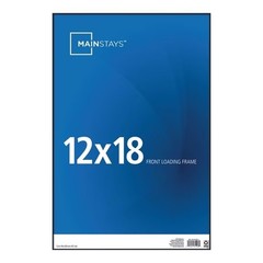 (2 pack) Mainstays 12×18 Front Loading Wall Picture Frame, Black