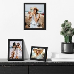 upsimples 10 Pack Picture Frames Collage Wall Decor 8×10, 5×7, 4×6 Black