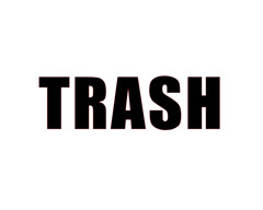 Trash Sticker PICK COLOR Vinyl Decal Garbage Waste Bin Symbol Recycle Wall Door