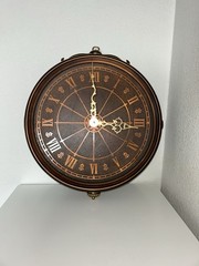 The Bombay Company Winthrop Double Side Two Face Train Station 16″ Wall Clock