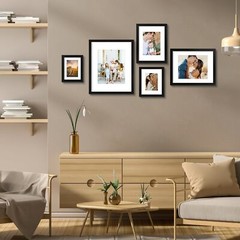 9×12 Picture Frames Black Engineered Wood Plexiglass Wall Mounting 3 Pack