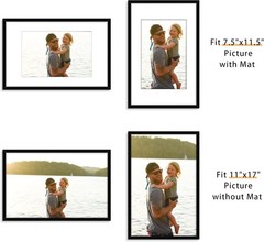 Set of 12 Elegant 11×17 Black Picture Frames for Stunning Wall Displays