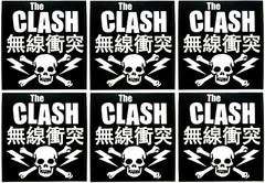 The Clash Logo Sticker [Set of 6] Memorabilia Classic Punk Rock Emblem Insignia
