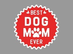 Best Dog Mom Paw Print Die Cut Glossy Vinyl Sticker