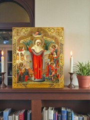 Mother of God Virgin Mary the Theotokos “Joy of all who Sorrow” icon wall art