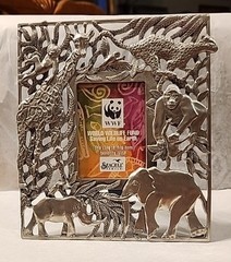 SEAGULL Fine Pewter Safari Photo Frame Wildlife Animal Canada 6-3/4″ X 5-3/4″