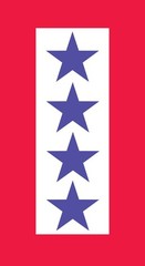 Four Blue Star Mother’s Service Flag Vinyl Decal Sticker Size Military Service