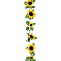 1/2/5Pcs 260Cm Artificial Yellow Sunflower Garland Flower Vine Wedding Floral Ar