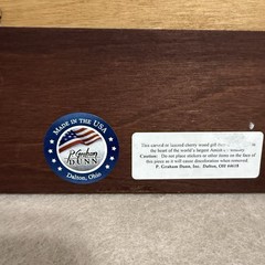 P. Graham Dunn 30” Wood Plaque “My House Will Serve Lord” Carved Wall Art Decor