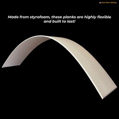 DIY Styrofoam Ceiling planks/Panels White – Glue up on popcorn. Pack of 120 pcs