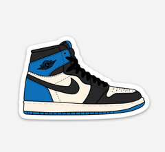 3″ Jordan 1 Sticker Sneakers Nike Decal Matte Finish Chicago Bred Mocha Royal