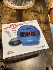 SONIC ALERT SONIC BOMB BUNKER CAMOUFLAGE ALARM CLOCK TESTED WORKING!!!