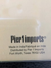 NEW Pier 1 Imports Colorful Wood Mosaic 3”x3” Picture Frame Vertical Photo Desk