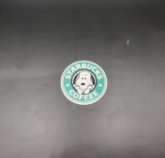 RARE Snoopy Starbucks Coffee Vinyl Decal Sticker Peanuts Series SHIPS FREE