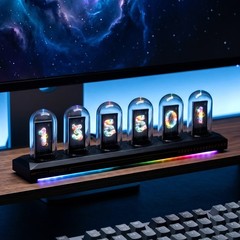 Nixie Tube Clock WiFi SYNC 12/24H No Assembly Required A Retro Gift for Friends
