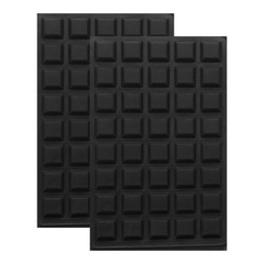 80pcs 1/2 Inch Square Black Adhesive Rubber Bumper Pads