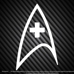 2X Star Trek Medical Fleet Insignia Badge 3″ Vinyl Decal Car Window Sticker V1