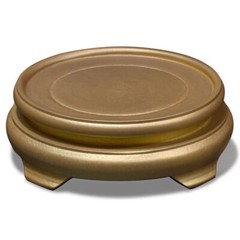 US Seller – 4.5 Inch Gold Round Chinese Wooden Stand