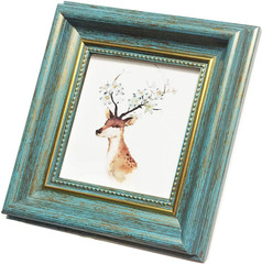 4X4 Photo Frame Blue Picture Frame Desktop Display Mount on the Wall.Plexiglass