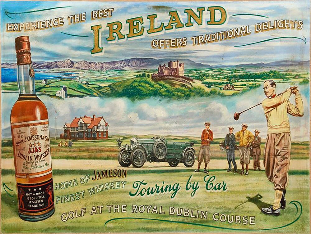 Vintage Jameson Irish Whiskey Ad Reproduction Metal Sign FREE SHIPPING Bar Decor