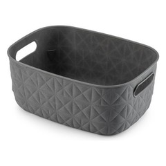 Curver K258718 SOFTEX Small Gray Basket, 26.5×19.5x11cm