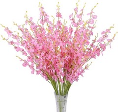 Artificial 37in Orchids Flowers 12PCs Silk Dancing Lady Orchids pink