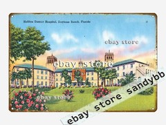 1930-45 Halifax District Hospital, Daytona Beach, Florida tin sign