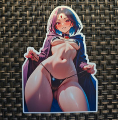 Raven Teen Titans DC black bikini waifu sticker