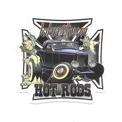 Johnstown Hot Rods Vinyl Sticker Die Cut Vintage Rat Rod Car Decal Retro Art