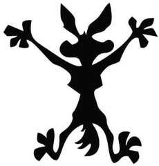 Wile E Coyote Decal / funny Sticker – Choose Color & Size – Road Runner, Splat,