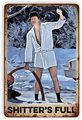 Cousin Eddie Christmas Vacation Sh#tters Full Vintage Retro Look Funny Sign