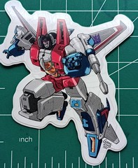 TRANSFORMERS STARSCREAM VYNIL STICKER