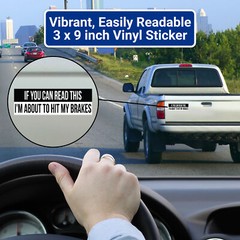 Ellopi 3×9 in Hilarious Anti-Tailgating Warning Bumper Stickers