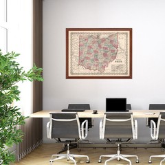 Old Map of Ohio 1861 – Vintage Ohio Art