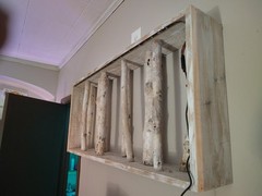 17″Height X 38 «Length X 6 «Width – Birch Log Wall Art With Led Lights& Remote