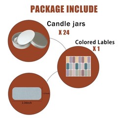 LIYAR 4 oz Tins with Lids, 24 Pack 4oz Wide Mouth 24 Pack, silver
