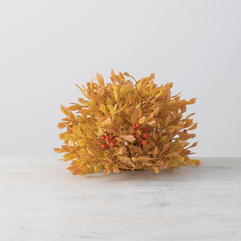Sullivans Lovage Plastic 1/2 Orb Deco,r Yellow/Orange, 9″L X 8″W X 6″H