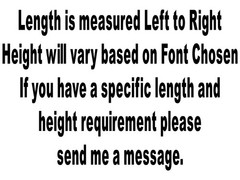 Custom Text Vinyl Lettering Die Cut Vinyl Decal Personalized 2″ to 72″ Long