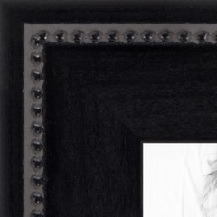 ArtToFrames Picture Frame Custom 2″ Matte Black w Beads Wood 4065 Small