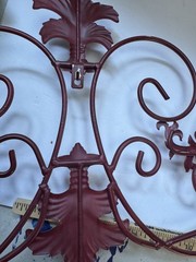 Metal Rustic Scrollwork Wall Grille – scrolls, Leaves curvy Home Decor 50×12