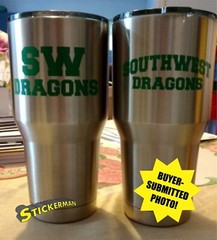 Custom Vinyl Lettering Name Decal Sticker for Stanley Yeti RTIC or Any Tumbler