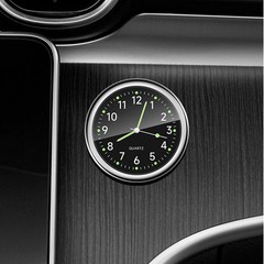 In-Car Mini Luminous Quartz Analog Clock Dashboard Stick-On Watch Decoration