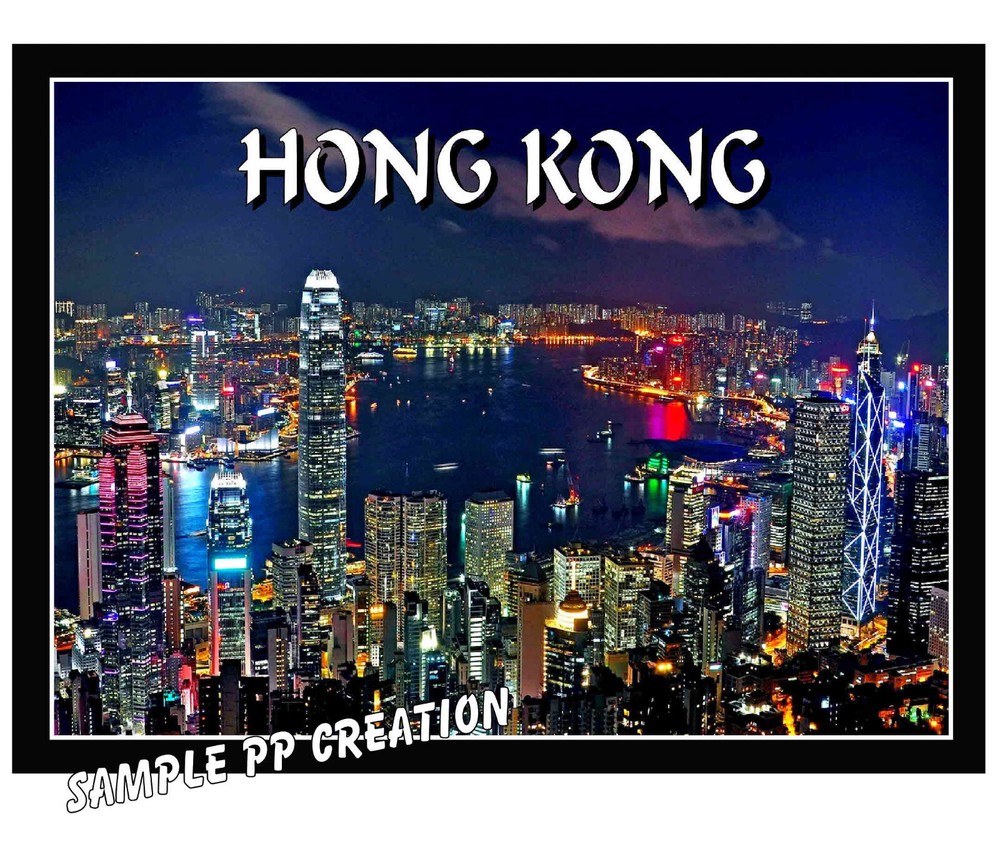 HONG KONG photo fridge MAGNET 4 X 3 inches TRAVEL