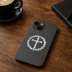 Crown of thorns and cross of nails vinyl decal- Peace sticker decal New