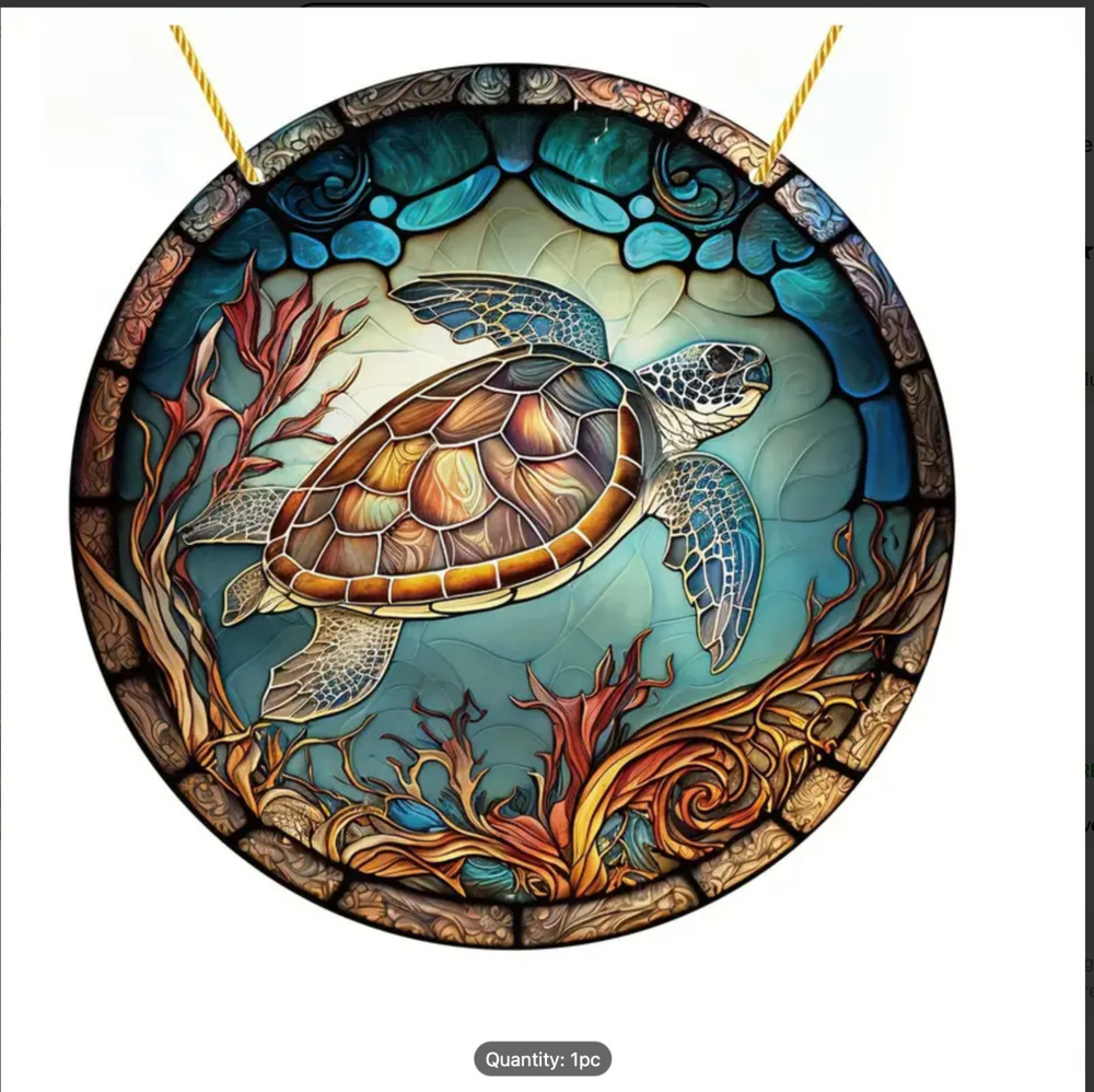 Beautiful Sea Turtle Decor Suncatcher – Perfect for Any Room, Great Gift, 2.75″