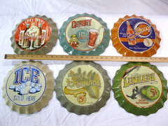 Ohio Wholesale Inc. Home Decor Nostalgic Metal Bottle Cap Wall Signs Set Of 6