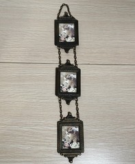 Vintage – 3 Mini Photo Frame Tier Chain – Wall Hanging