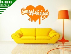 Snugglelicious Cute Custom Design Art Various Sizes & Colors Die Cut Vinyl Decal