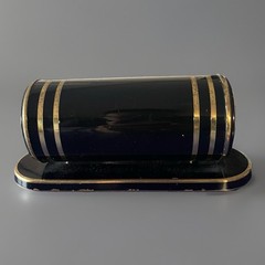 1950’s Germany Kohler 7 Jewel Horizontal Cylinder Flip Clock in Art Deco Style