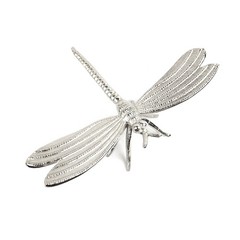 Large Cast Aluminum Dragonfly Figurine Shelf Sitter Garden Yard Decor 11.5 inch